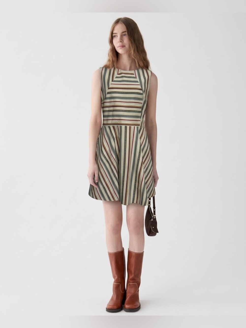 KATE SPADE [Saturday] Women's Sleeveless Fit and Flare Stripe Dress - Sz 8